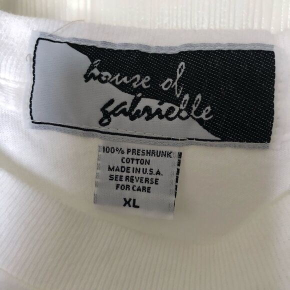 HOUSE OF GABRIELLE Men’s White Lucky T Shirt XL - Picture 3 of 5